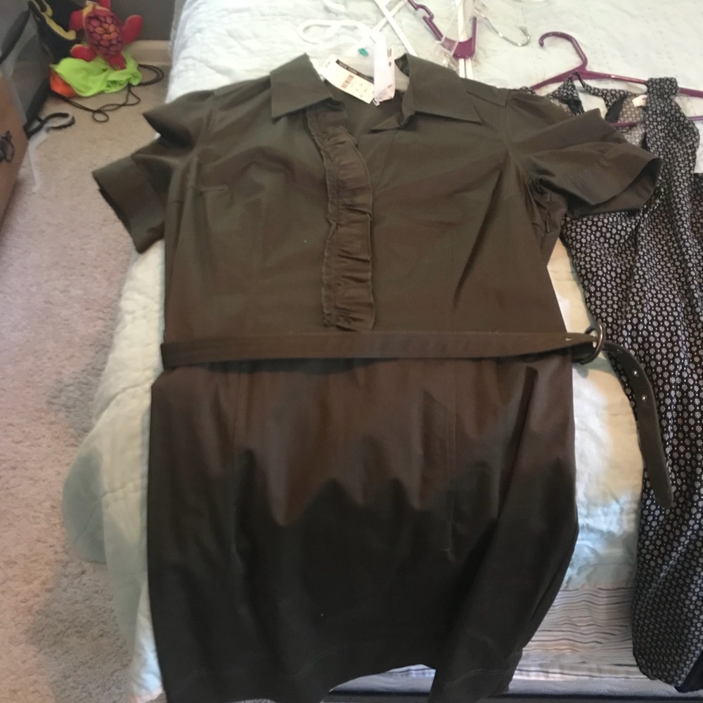 Ny&Co olive green wrap dress